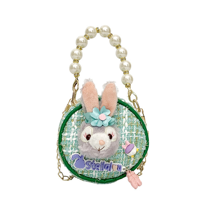 Wholesale Woven Cartoon Children's Bag, Pearl Handbag, Crossbody Bag JDC-SD-DaJu009