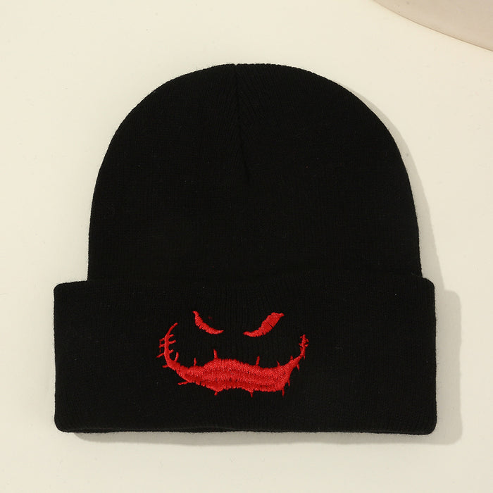 Wholesale Christmas Eve Knitted Hat Knitted Hat  Ghost Face Hat Green Cold Hat