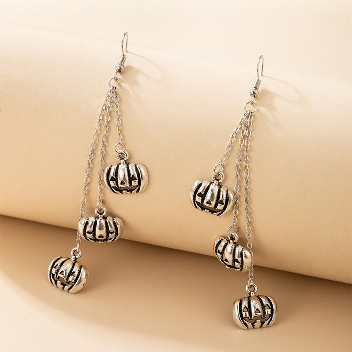 Wholesale Halloween Skull Beaded Elastic Earrings for Unisex Party Gift Fashion Accessory MOQ≥2