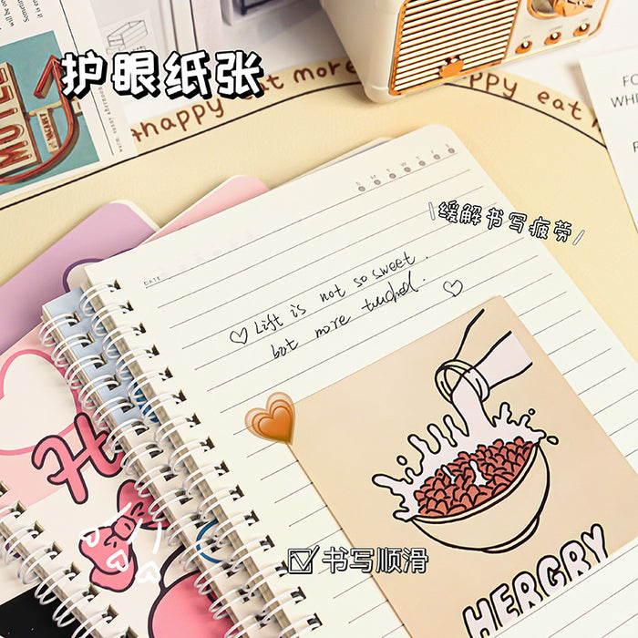 Wholesale A5 Coil Notebook Trendy Cartoon Stationery for Daily Use MOQ≥4