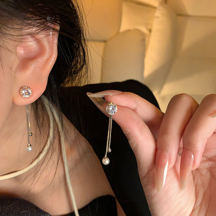 Wholesale Pearl long earrings, personalized, simple and versatile ear accessories