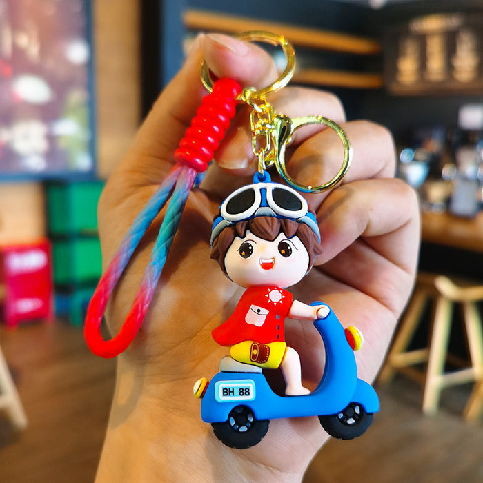 Wholesale Rubber Cartoon Doll Keychain JDC-KC-Tingm196