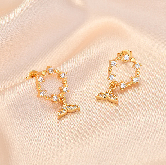 Wholesale High end earrings, fashionable and versatile, simple and niche design earrings