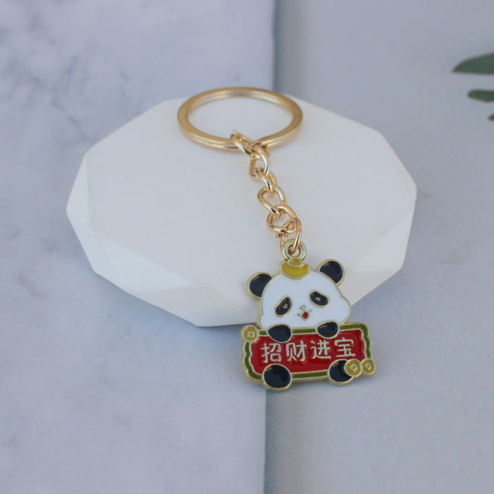 Wholesale Panda keychain  bag pendant  cartoon small gift key chain ornaments