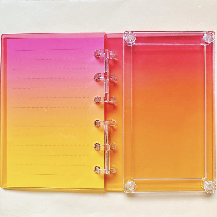 Wholesale Color gradient shake acrylic notebook A7 A5
