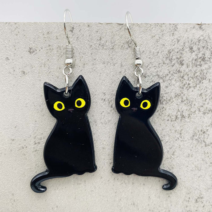 Wholesale  Earrings Cartoon Cat Horror Pumpkin Ghost Acrylic Earrings  Gift