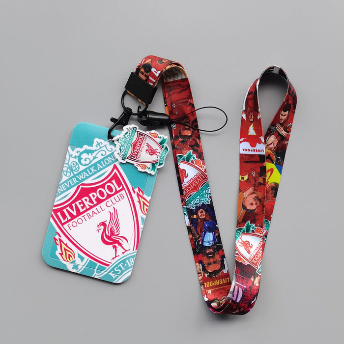 Wholesale football team Lanyard Keychain Cartoon animation hard