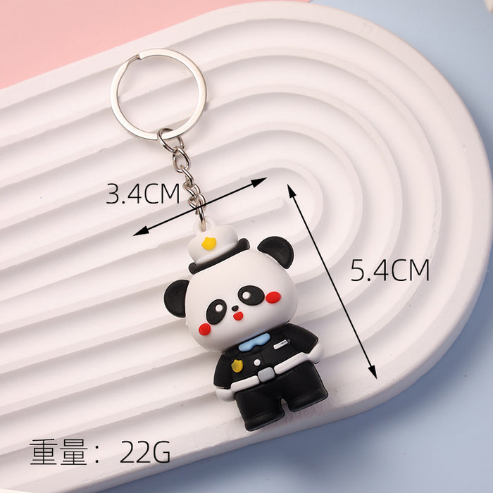 Wholesale  cute panda keychain panda  keychain bag pendant panda doll pendant