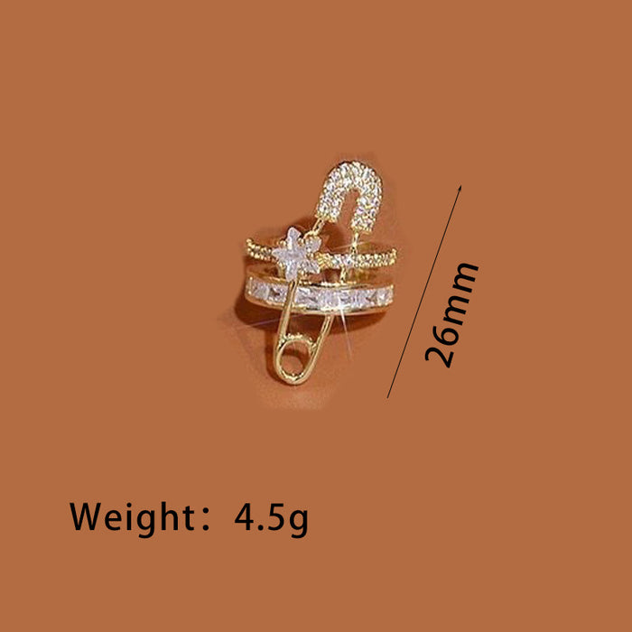 Wholesale Letter Rivet Zircon Ring