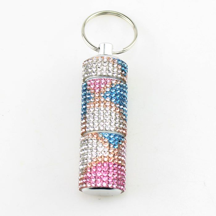 Wholesale Rhinestone 2 Compartment Pill Case Stylish Fashion Accessory Cute Gift For Adults Party Favor Boutique Resale