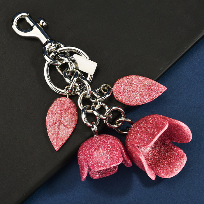 Wholesale Resin tassel rose keychains