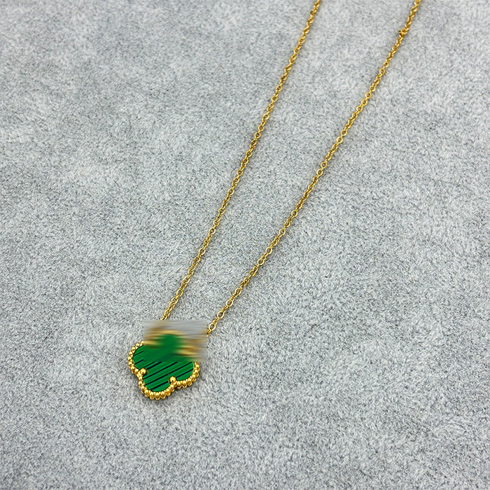 Wholesale Natural Shell Clover Necklace Five Flower Beimu Light Luxury Simple Fashion Stainless Steel Jewelry