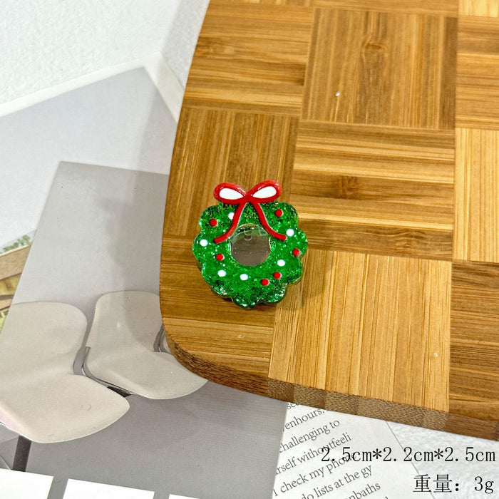 Wholesale Christmas Acrylic Kids Hair Clips Cute Santa Gingerbread Small Flat Grippers Party Hair Accessory For Resale