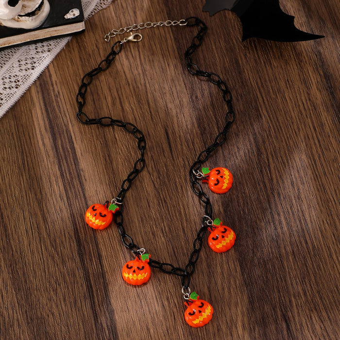 Wholesale  Masquerade Personality Accessories Funny Fun Pumpkin Ghost Cartoon Resin Necklace
