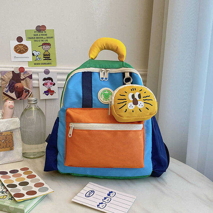 Wholesale Schoolbag Boys and Girls Small Backpack Children Color Schoolbag