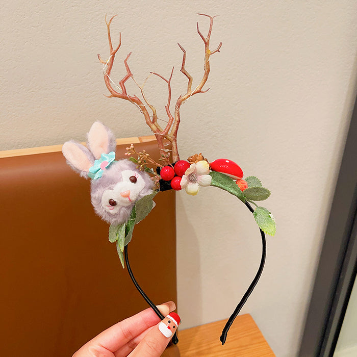 Wholesale Christmas Glow Headwear Fun Dress-up Headband Antler Hair Accessories
