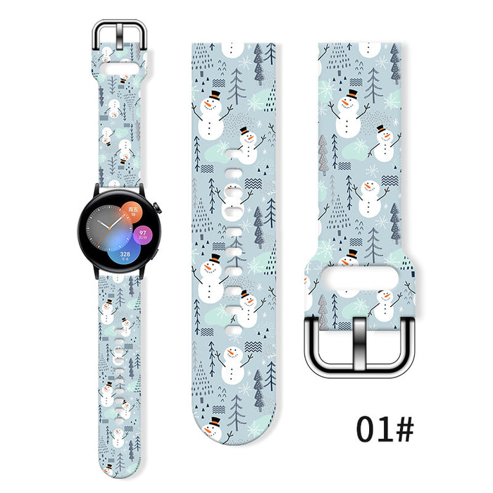 Wholesale Printed Silicone Watch Strap Wristband JDC-WD-NuoQi036