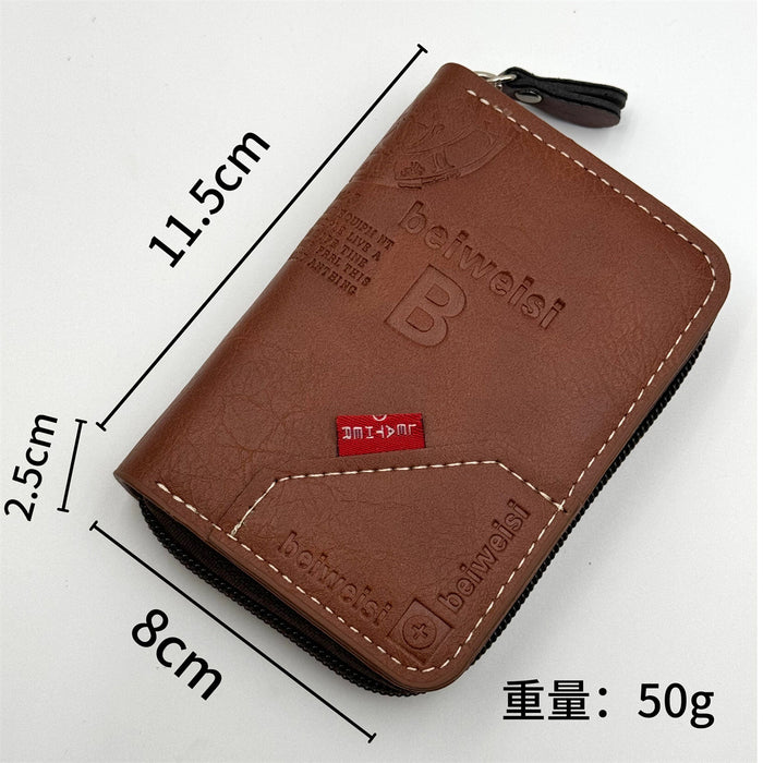 Wholesale European American Retro Letter Pattern PU Card Wallet &  Coin Purse Daily Matching Accessory