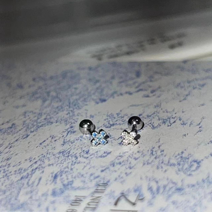 Wholesale Small niche design cross ear bone nail versatile cochlear nail