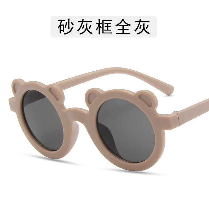 Wholesale Round frame children's sunglasses, cute sunshade selfie glasses for children, baby sunglasses