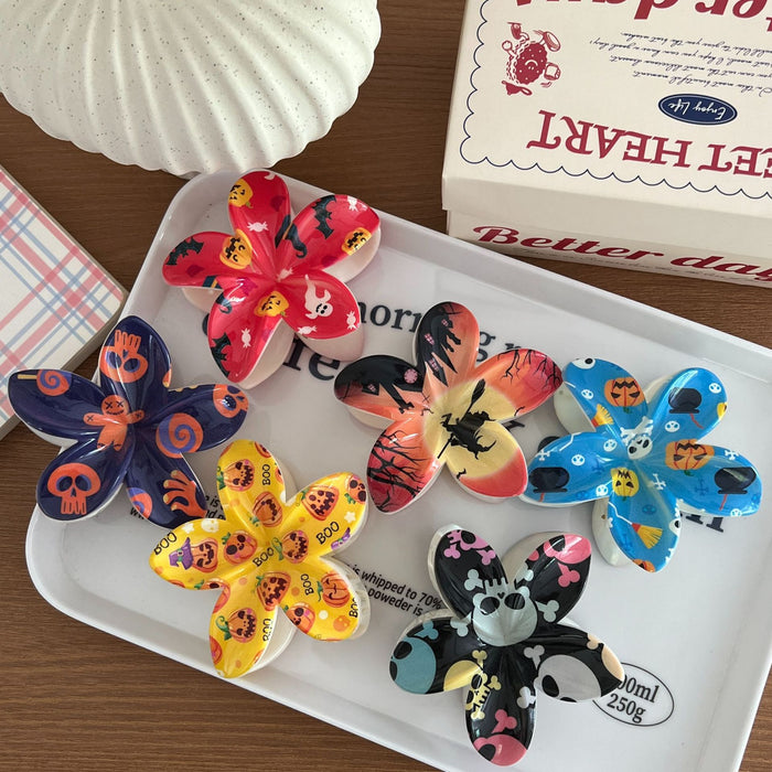 Wholesale  cute skull ghost print shark clip hairpin headdress