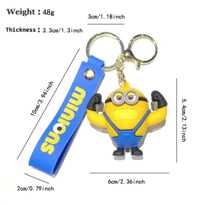 Wholesale pvc cartoon keychain cute car pendant doll machine gift Cute Keychain