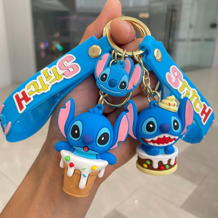 Wholesale Keychain cartoon three-dimensional doll backpack pendant car keychain ornament