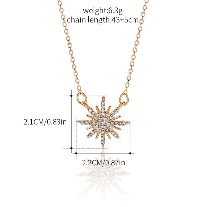 Wholesale Necklace Glow Pendant Sun Short Necklace Collar Sweater Chain