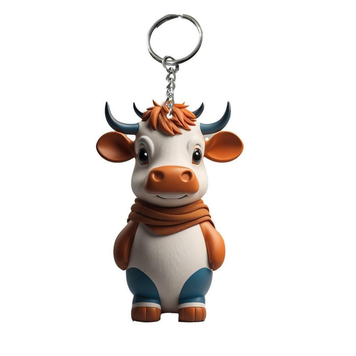 Wholesale Acrylic Cartoon Yak Keychain JDC-KC-HuiWen005