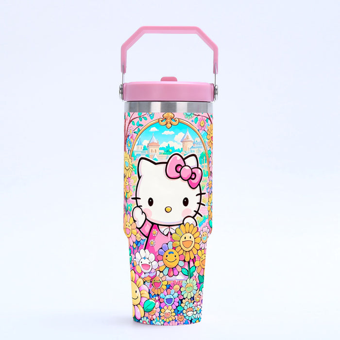 Wholesale Tumbler 30oz Cute Cartoon Stainless Steel Vacuum Travel Portable Ice Bullies Cup