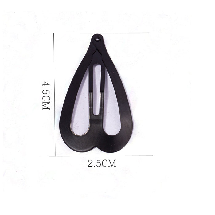 Wholesale  thickened black water drop hairpin side clip fixed bangs clip hair clip back head broken hair BB clip