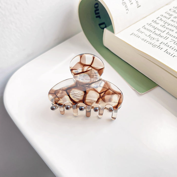 Wholesale Acetate Hair Claw Clip French Vintage Floral Pattern Stylish Side Bang Clips