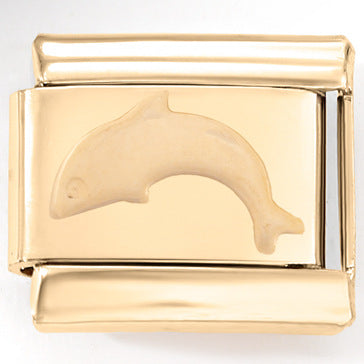 Wholesale Stainless Steel Module Bracelet Gold Plated Smiley Dolphin Crown Double Heart All Match Personality Assembly