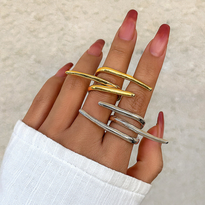 Wholesale Jewelry Butterfly Ring Joint Ring Simple and Exaggerated Creative Ring