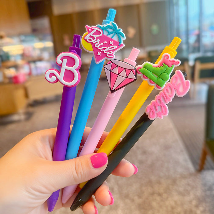 Wholesale skateboard shoes brick letters cartoon acrylic patch neutral pen pink