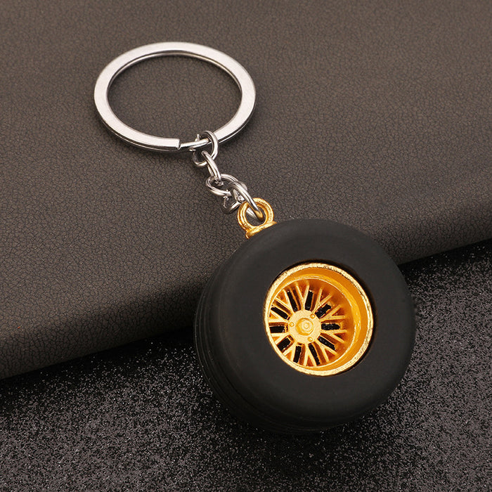 Wholesale  PVC soft rubber car tire keychain pendant silicone key chain