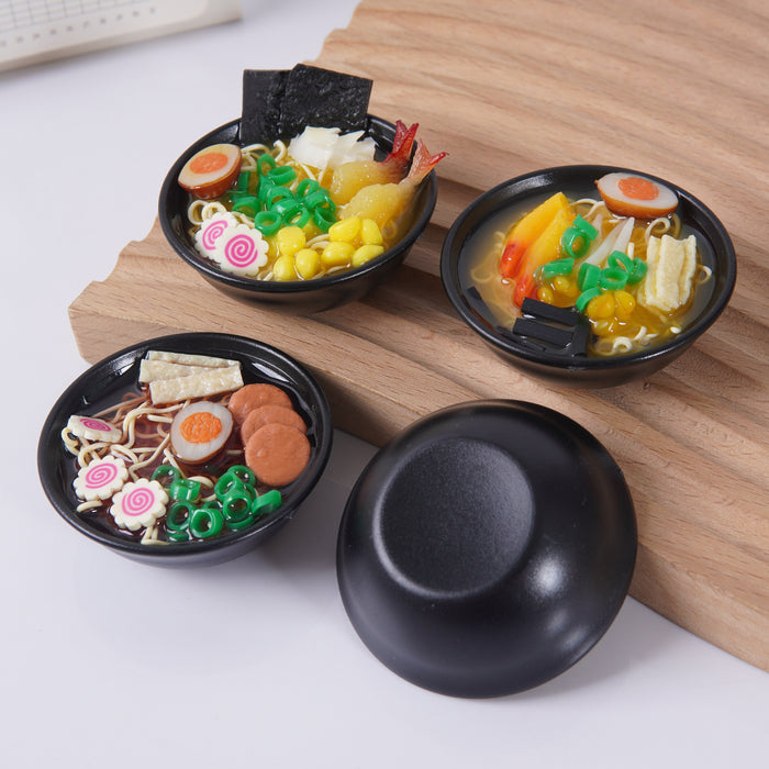 Wholesale PVC Simulated Seafood Ramen Keychain Bag Charm Decorative Accessory MOQ≥2