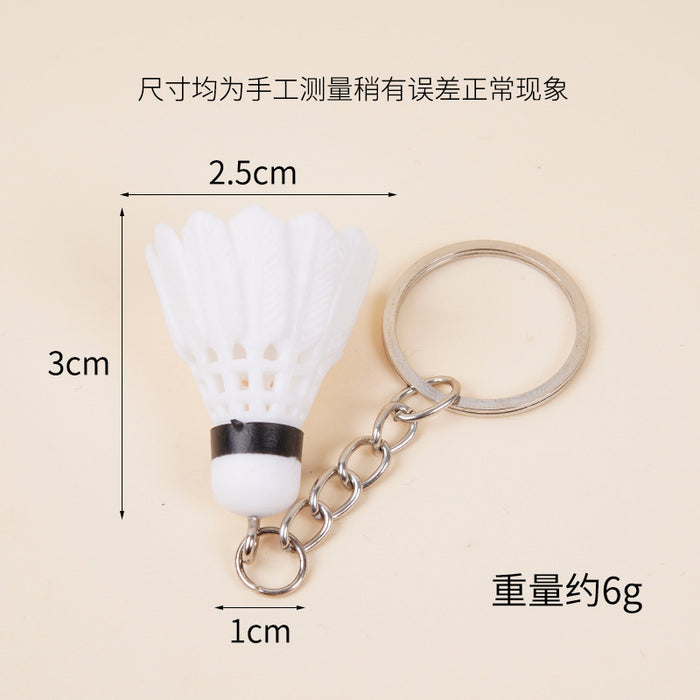 Wholesale Badminton Keychain Pendant PVC Sports DIY Accessory MOQ≥5