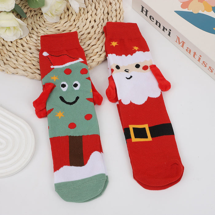Wholesale Magnetic couple socks that hold hands