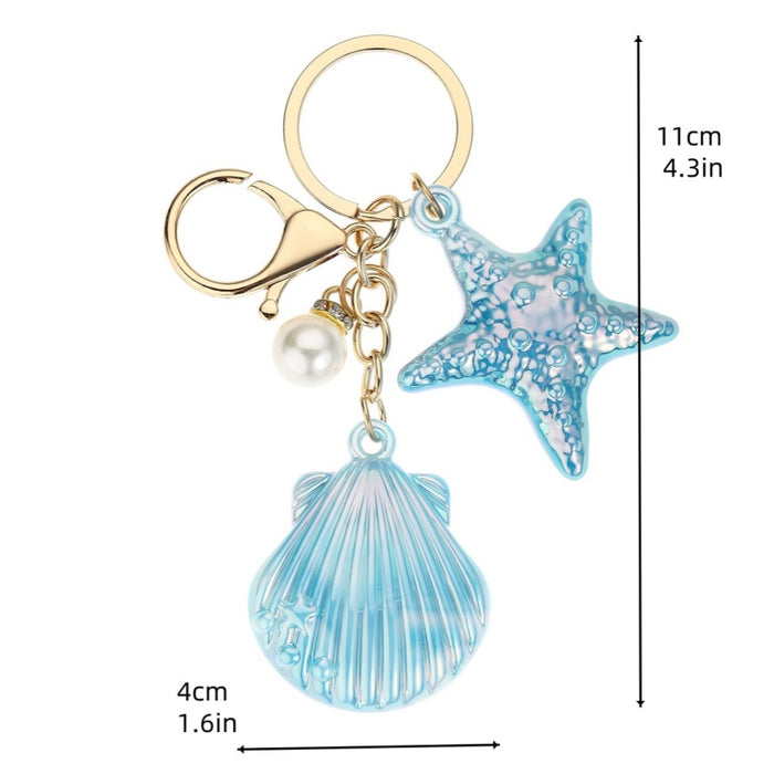 Wholesale Marine Life Watercolor-Style Keychain