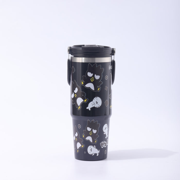 Wholesale Cartoon Large Capacity Ice Bully Cup Portable Portable Double Drink Car Cup Stainless Steel Thermos Cup Suction Tube Cup