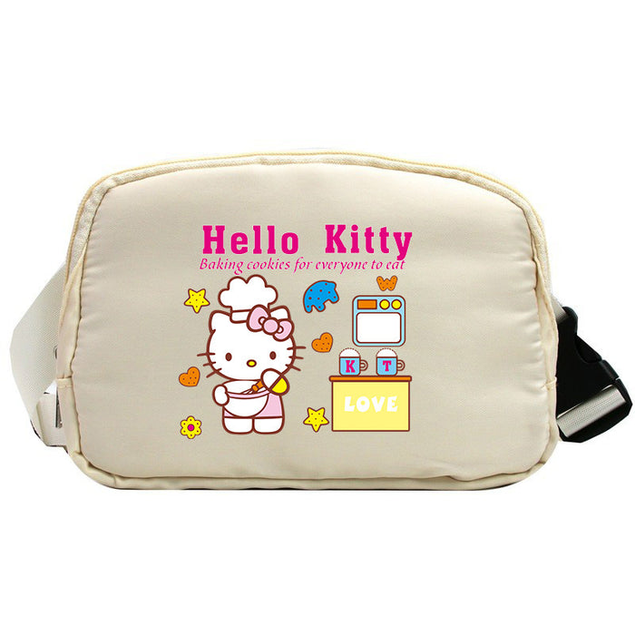 Wholesale Cat Cartoon Waterproof Sports Chest Bag  Versatile Crossbody Bag for Running with Phone Shoulder Bags