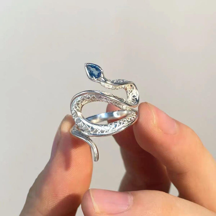 Wholesale  handmade Topaz spirit snake ring