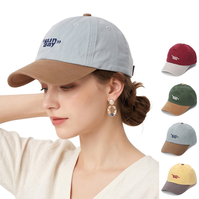 Wholesale Trendy Contrast Color Letter Embroidery Baseball Cap for Sun Protection Fashion Accessory