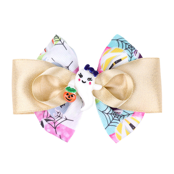 Wholesale Cross-Border New Children' s Bow Hairpin  Pumpkin Head Witch Hat Creative Funny Duckbill Clip Hair Accessories