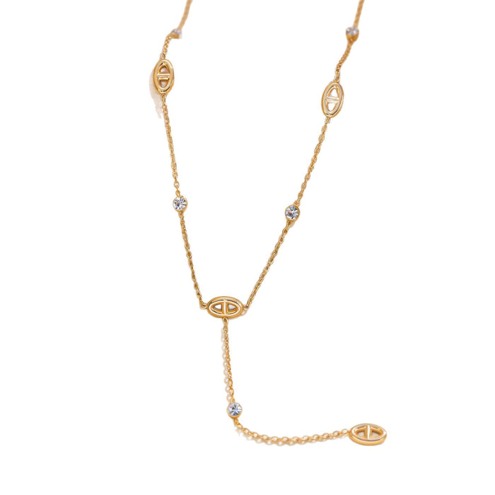 Wholesale 2pcs Luxury Double-Layer Exquisite Clavicle Chain Necklace
