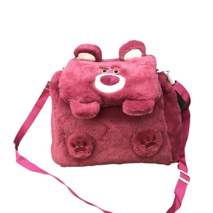 Wholesale Plush Bag Cartoon Flip Single Shoulder Crossbody Double Back Women's Children's Student Schoolbag Grasping Doll