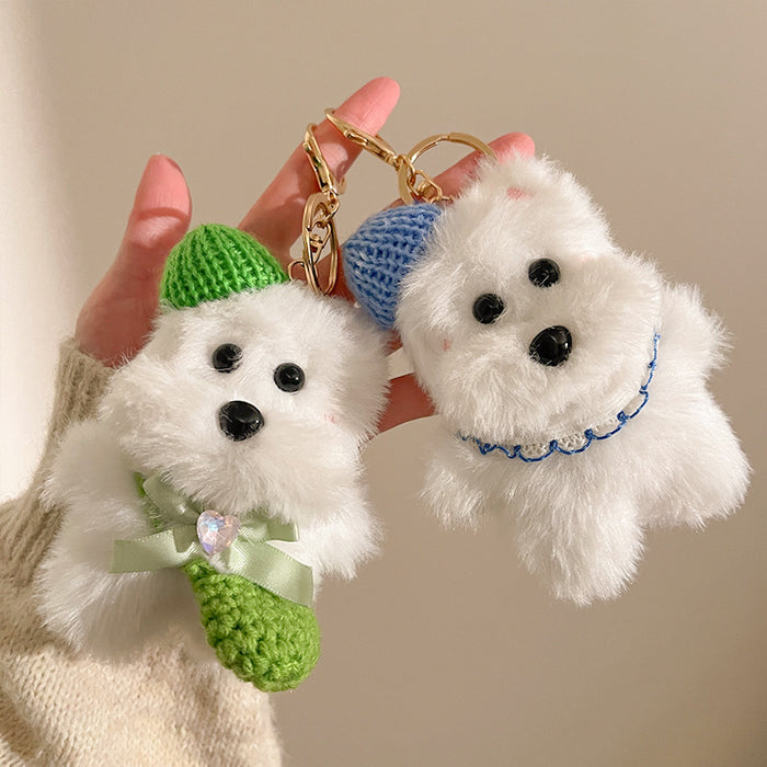 Wholesale Plush, cute, messy puppy bag, hanging accessories, keychains, creative small gifts