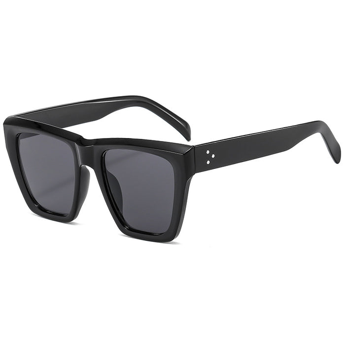 Wholesale New Fashionable Large Frame Sunglasses, Personalized Rice Nail Sunglasses, Trendy UV Resistant Sunglasses