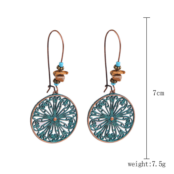 Wholesale Bohemian turquoise earrings with retro and nostalgic style earrings set
